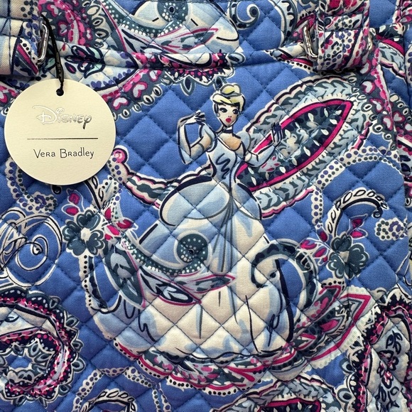 Vera Bradley Disney Cinderella Glenna Tote NWT Great Pattern Placement - Picture 3 of 14